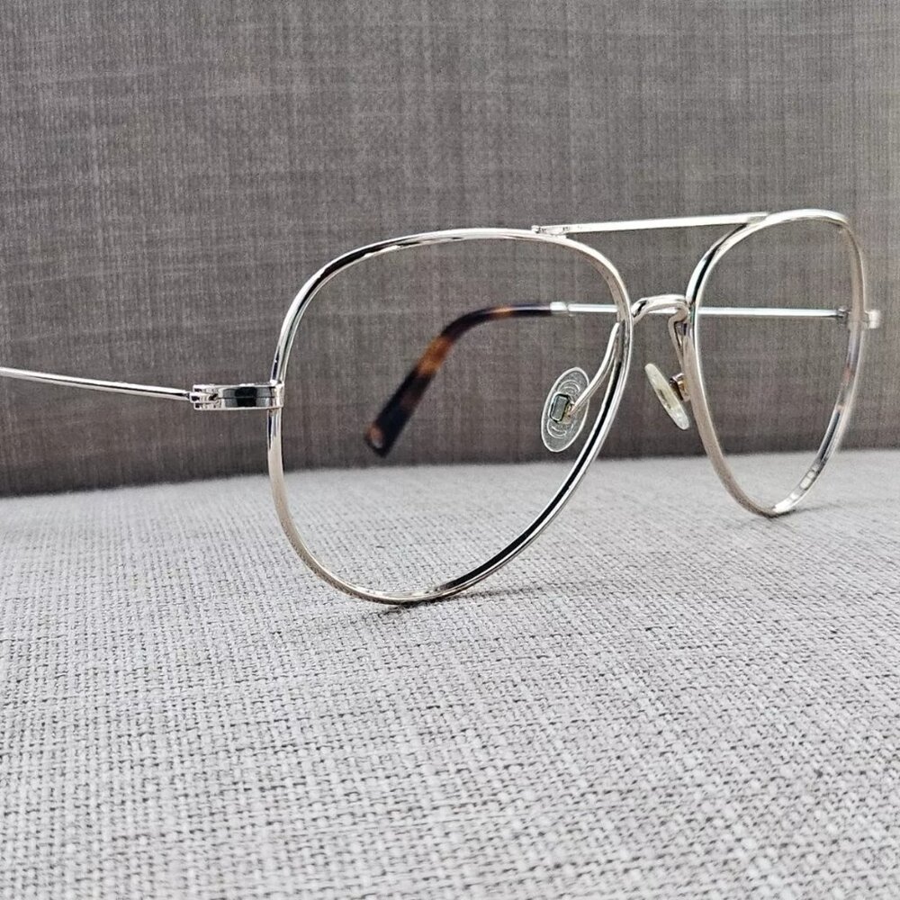 Warby Parker Eyeglasses Frame Gold Tone Glasses RAIDER 58[]14 140 Eyewear Frame